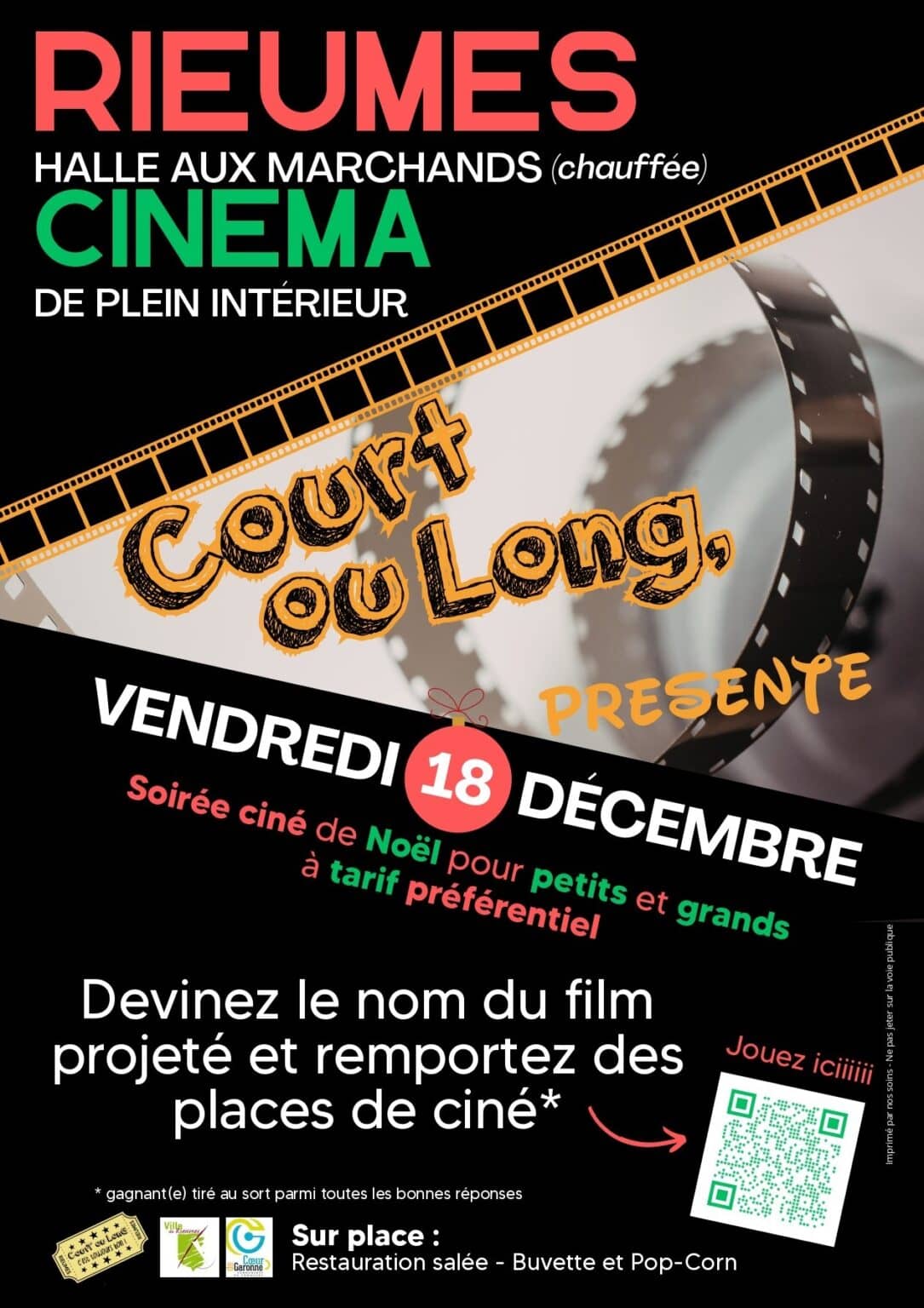 Illustration de l'événement : SOIRÉE CINÉMA DE PLEIN INTÉRIEUR : FÊTONS NOËL À LA HALLE AUX MARCHANDS !