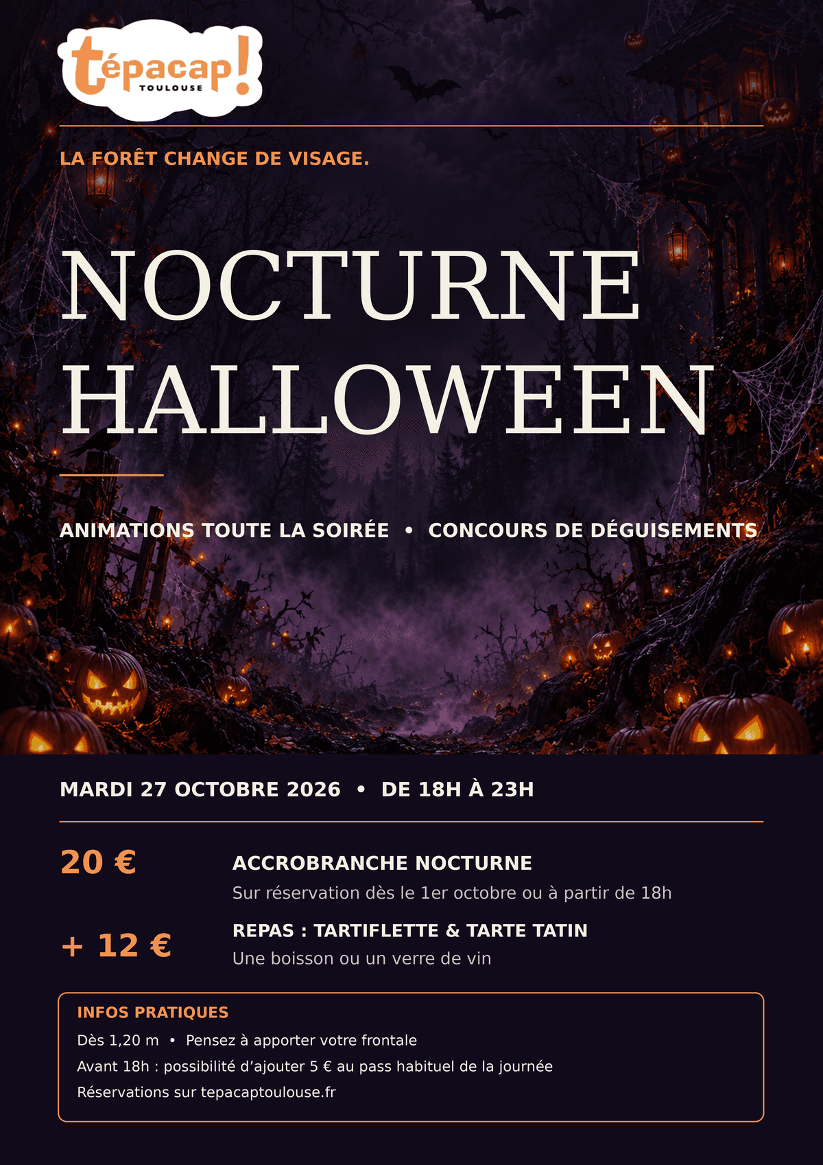 Illustration de l'événement : NOCTURNE ACCROBRANCHE - TÉPACAP