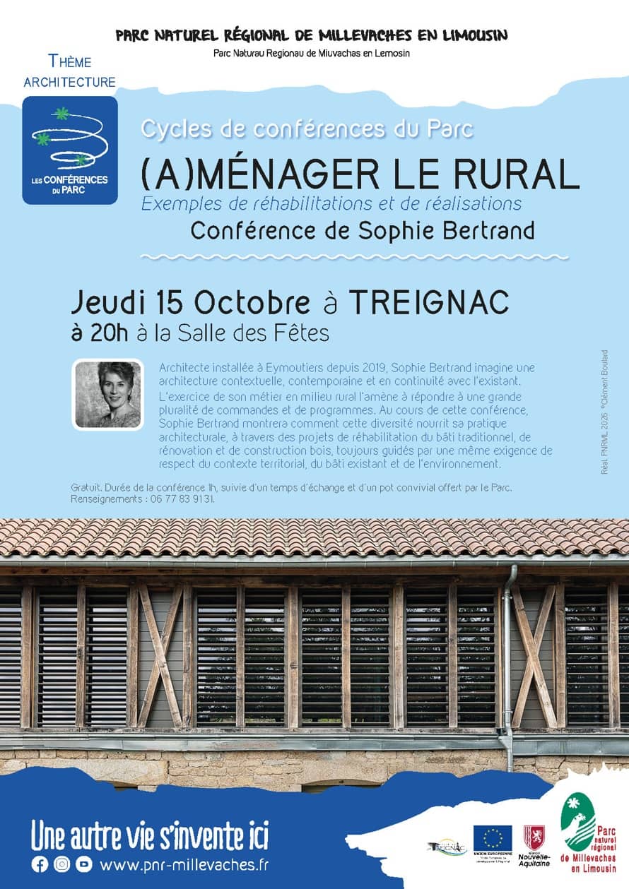 Illustration de l'événement : Cycles de conférences du Parc : (A)MÉNAGER LE RURAL par Sophie Bertrand