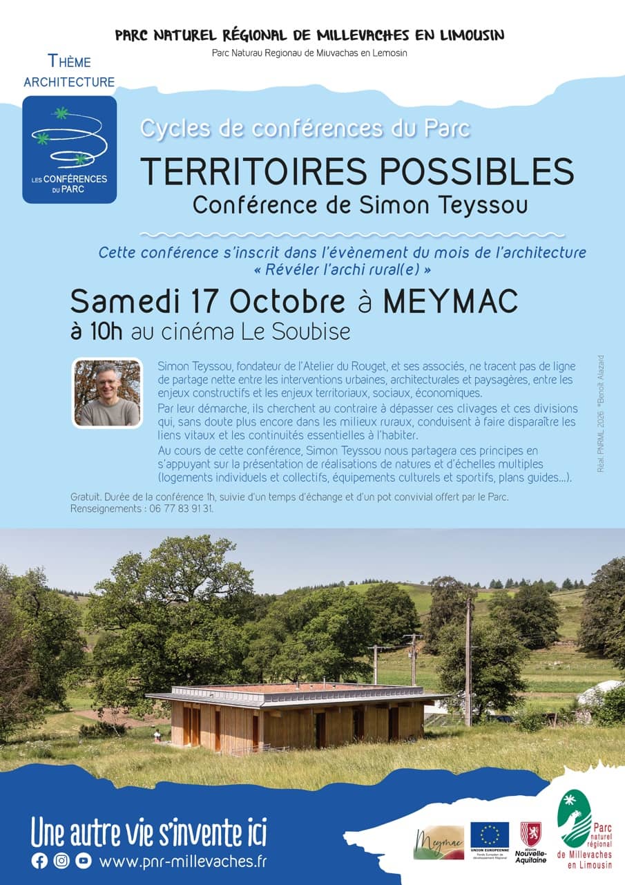Illustration de l'événement : Cycles de conférences du Parc | TERRITOIRES POSSIBLES par Simon Teyssou