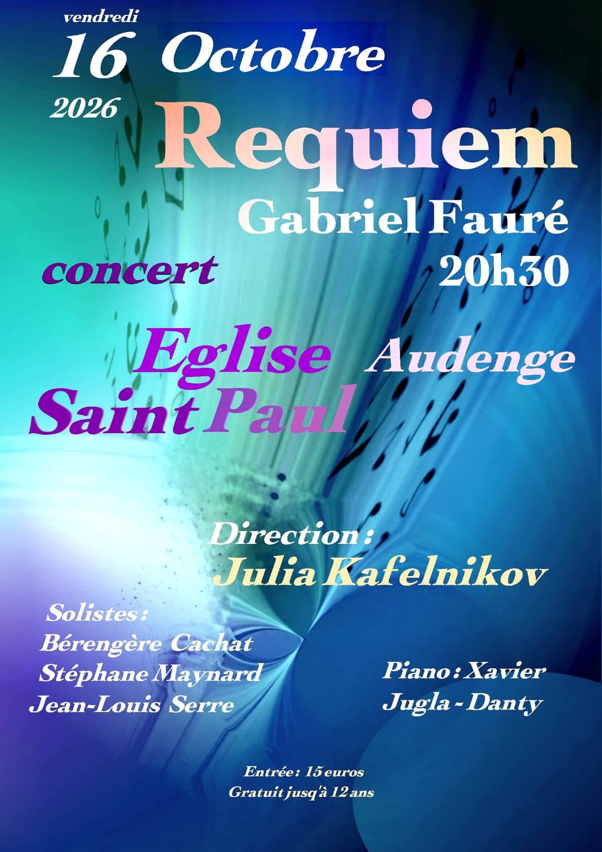 Illustration de l'événement : Requiem de gabriel fauré : une soirée musicale à l'église st paul