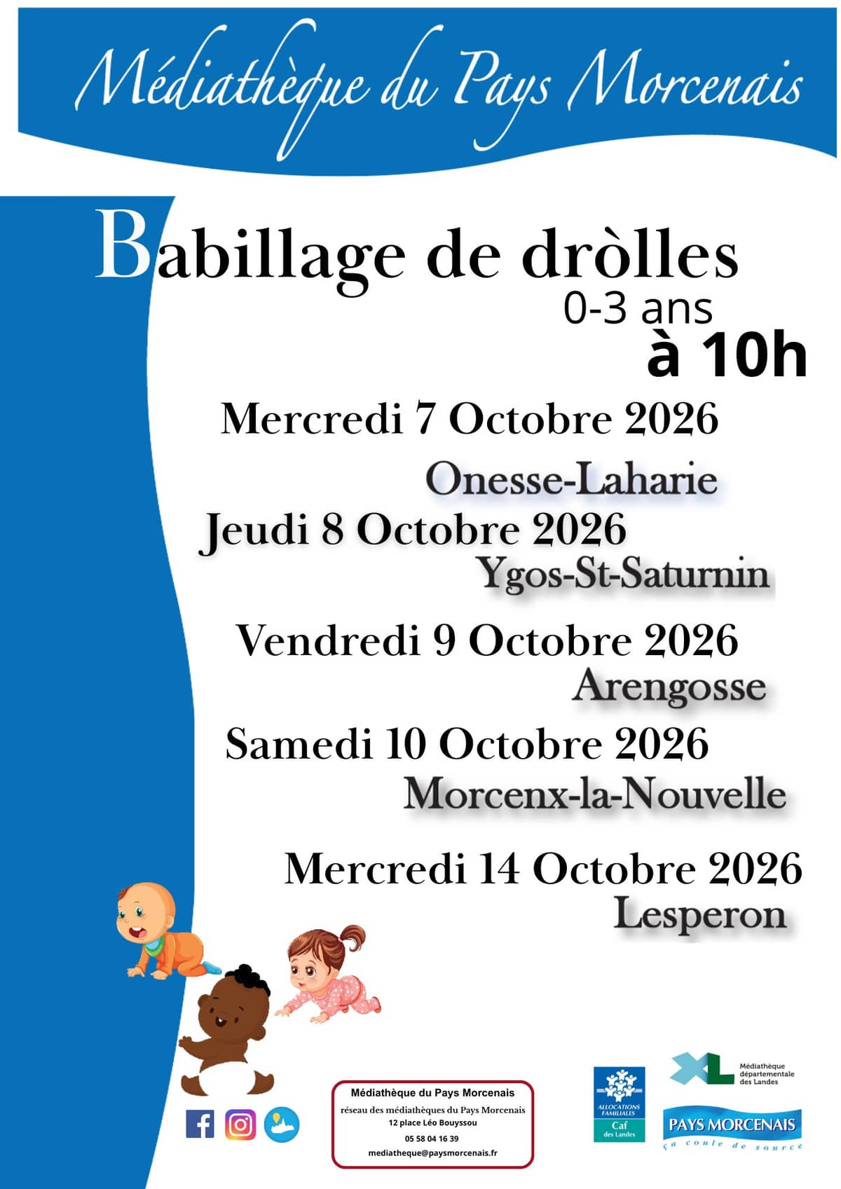 Illustration de l'événement : Babillage des dròlles - Ygos-St-Saturnin