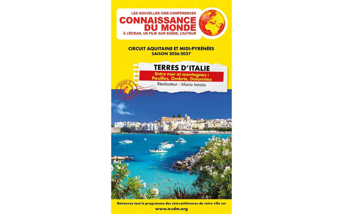 Illustration de l'événement : Connaissance du monde - Terres d'Italie : Entre mers et montagne