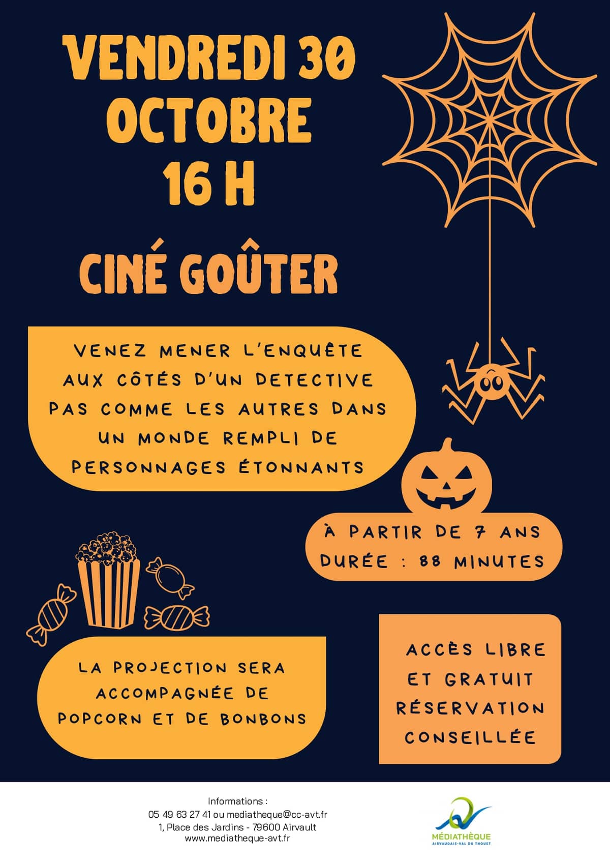 Illustration de l'événement : Ciné goûter Halloween
