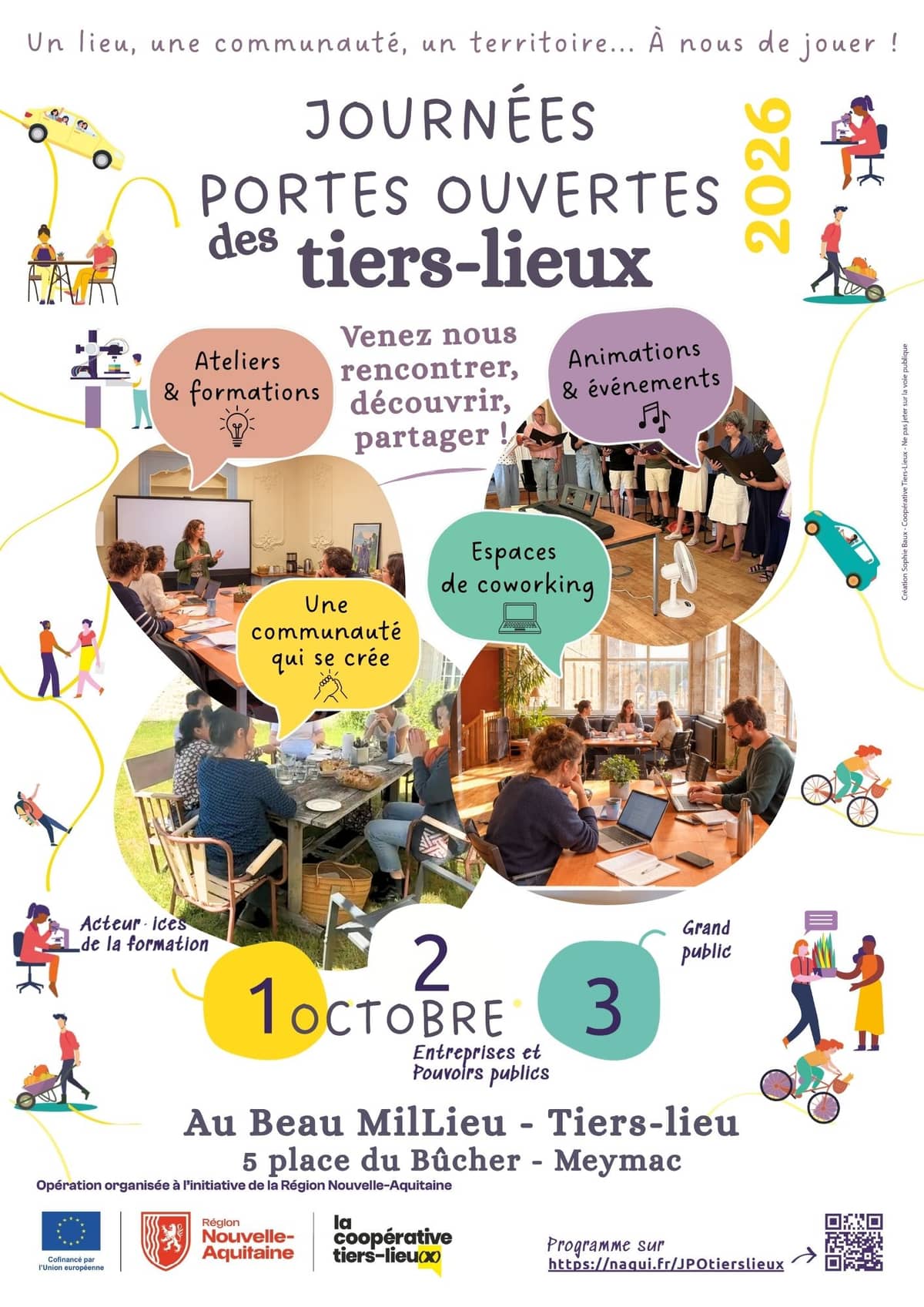 Illustration de l'événement : Portes ouvertes du tiers-lieu Au Beau MilLieu - Rencontre avec l'atelier 1000 Vélos