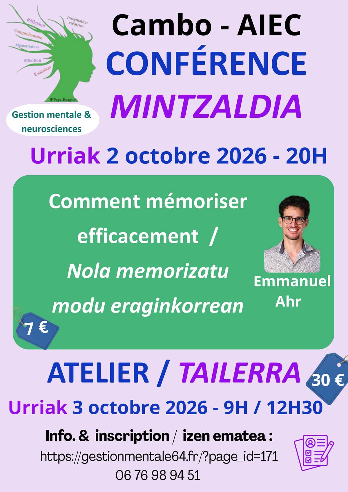 Illustration de l'événement : Atelier : Elaborez votre stratégie de mémorisation