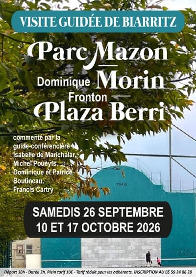 Illustration de l'événement : Visite de Biarritz par le musée historique - Parc Mazon et Plaza Berri