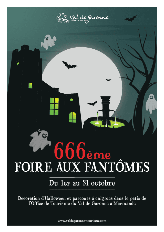 Illustration de l'événement : Halloween à l'Office de Tourisme Val de Garonne - 666ème Foire aux Fantômes