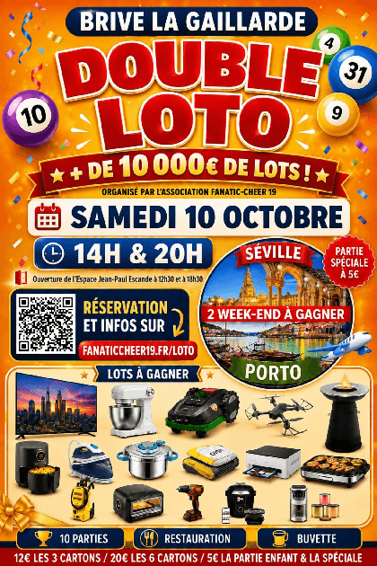 Illustration de l'événement : Double loto de Fanatic-Cheer 19 (Espace Jean-Paul Escande)
