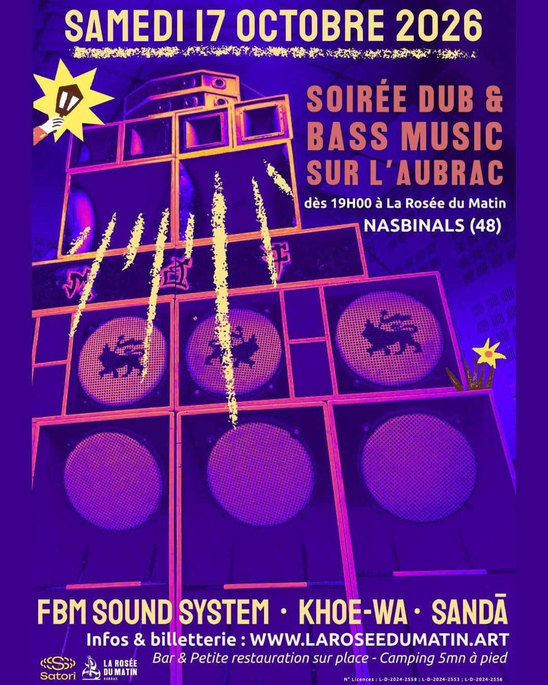 Illustration de l'événement : SOIRÉE DUB & BASS MUSIC À LA ROSÉE DU MATIN