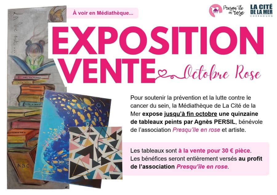 Illustration de l'événement : Exposition-vente de tableaux Presqu'île en rose