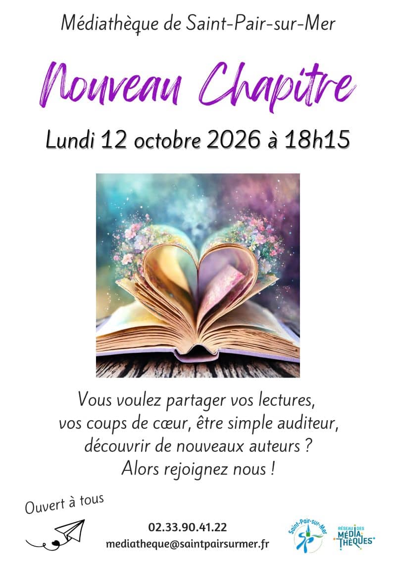 Illustration de l'événement : Nouveau chapitre, présentation de coups de coeur
