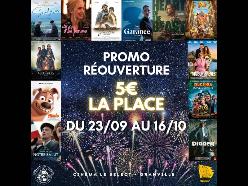 Illustration de l'événement : Cinéma : Promo réouverture, 5€ la place