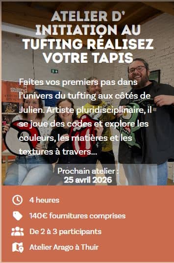 Illustration de l'événement : ATELIER D'INITIATION AU TUFTING RÉALISEZ VOTRE TAPIS