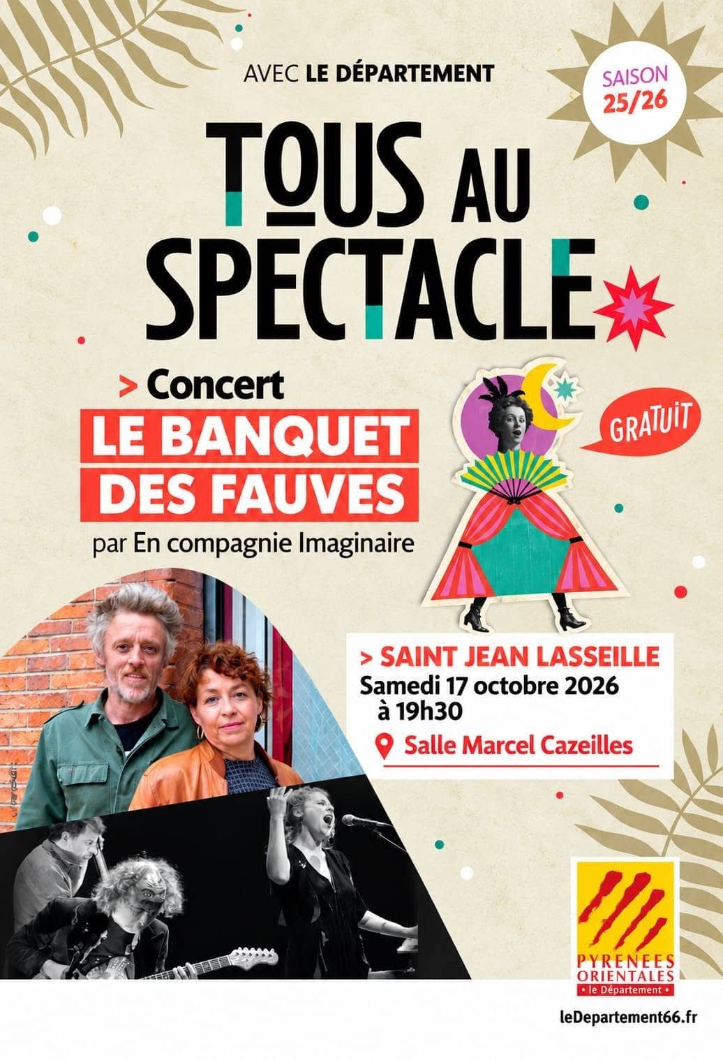 Illustration de l'événement : TOUS AU SPECTACLE - LE BANQUET DES FAUVES