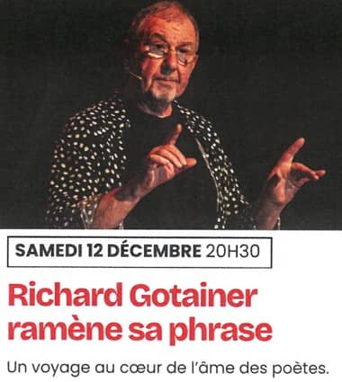 Illustration de l'événement : Richard Gotainer ramène sa phrase