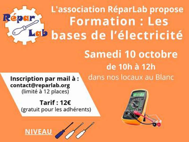 Illustration de l'événement : Formation Bases de l'électricité