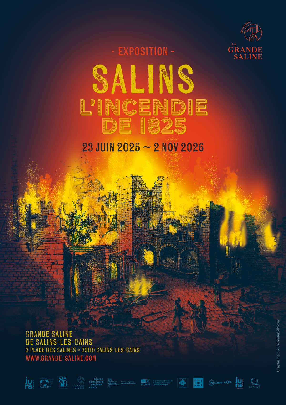 Illustration de l'événement : Salins, l'incendie de 1825