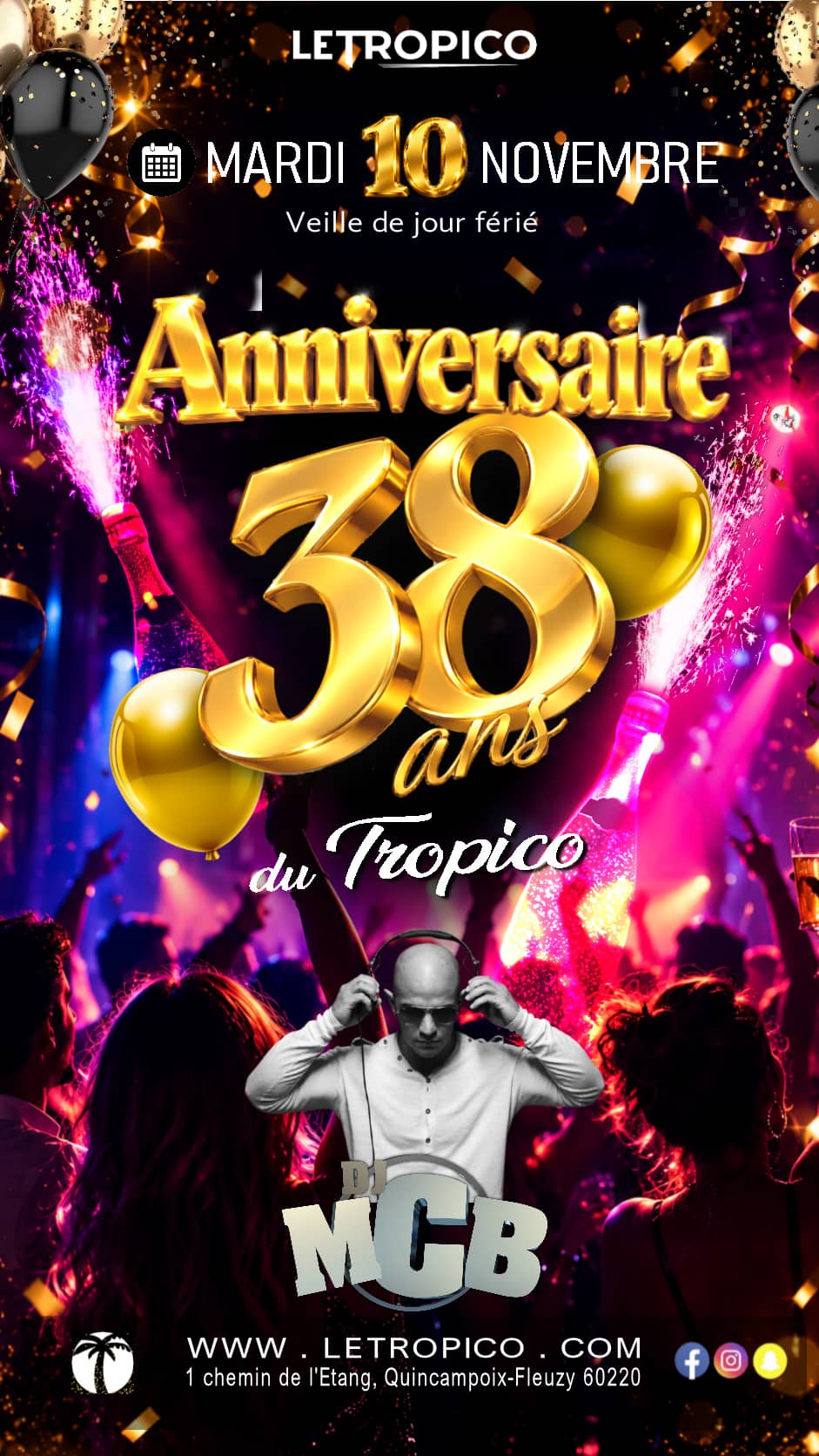 Illustration de l'événement : 38 ÈME ANNIVERSAIRE DU TROPICO