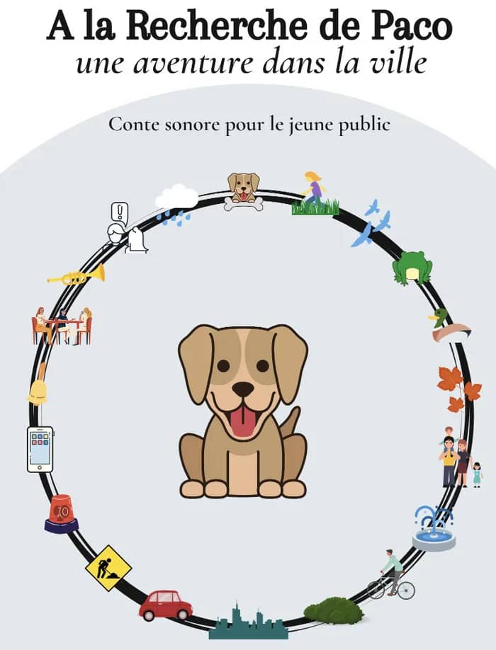 Illustration de l'événement : PODCAST "À la recherche de Paco, une aventure dans la ville" conte sonore pour les 2-8 ans