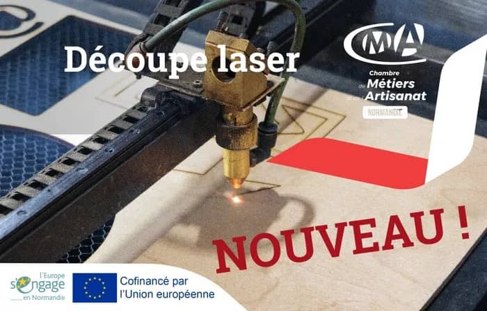 Illustration de l'événement : Atelier découverte de la découpe et gravure laser à la CMA Normandie à Coutances (50)