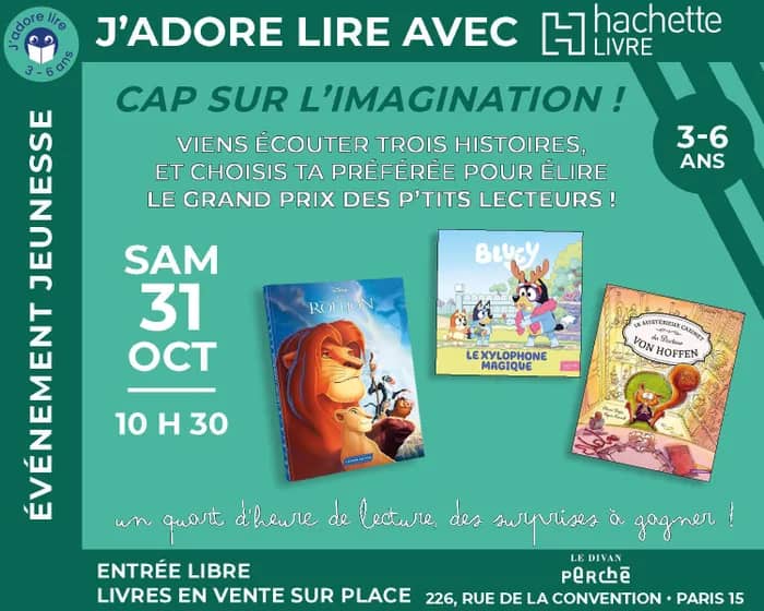 Illustration de l'événement : J'adore lire avec Hachette ! Cap sur l'imagination