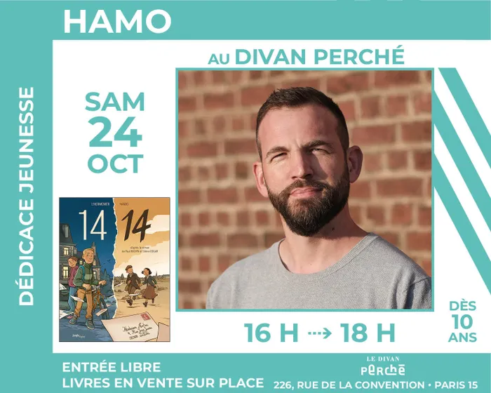 Illustration de l'événement : Jeunesse : Hamo dédicace sa bande dessinée « 14-14 »