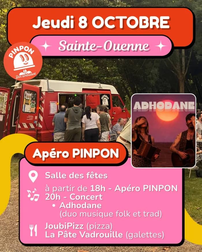 Illustration de l'événement : Adhodane avec PINPON - Bar ambulant à Sainte-Ouenne