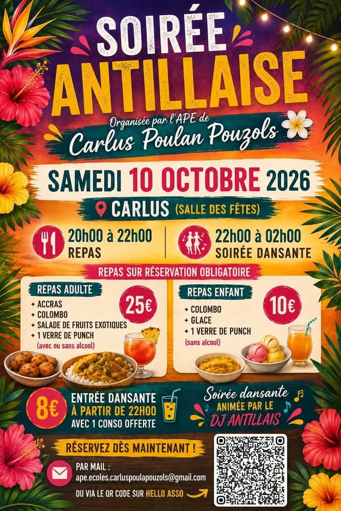 Illustration de l'événement : Soirée Antillaise à Carlus