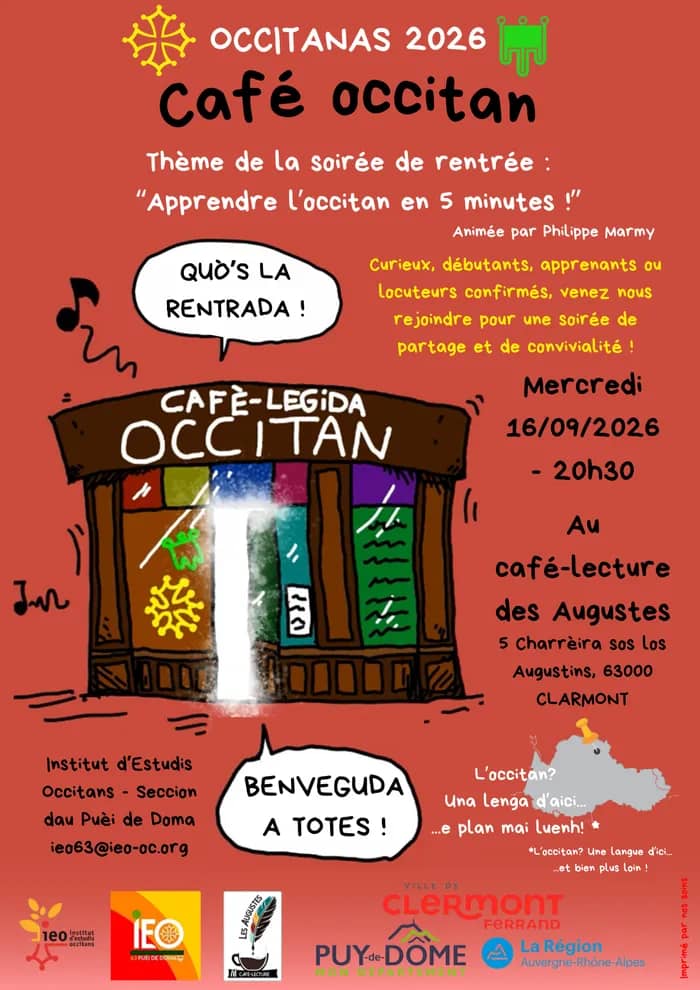 Illustration de l'événement : "Apprendre l'occitan en 5 minutes" par Philippe Marmy