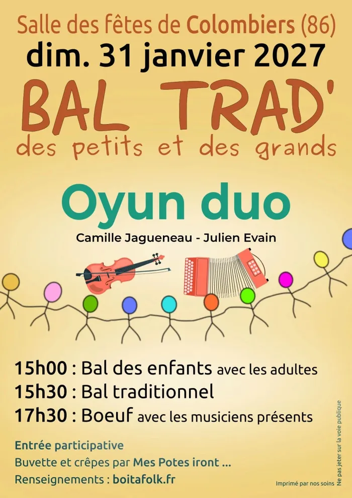 Illustration de l'événement : Bal des petits et des grands à Colombiers 86