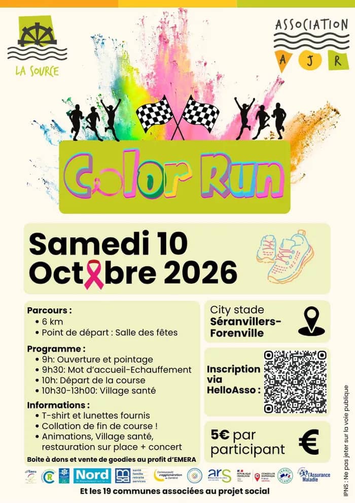 Illustration de l'événement : Color run : À vos baskets ! 👟🎀