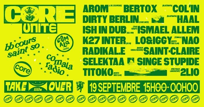 Illustration de l'événement : Core unité #4 • Selektaa + Haal + K27inter + Dirty Berlin