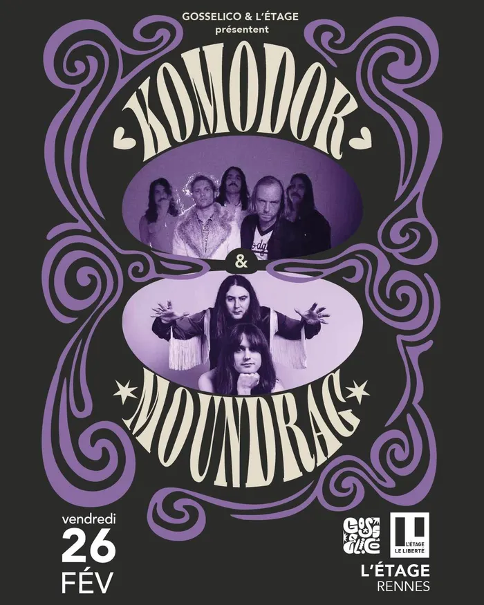 Illustration de l'événement : Komodor + Moundrag à L'Étage, Rennes
