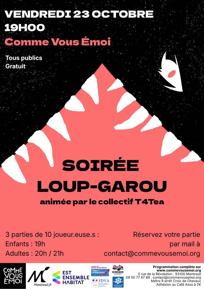 Illustration de l'événement : Soirée Loup-Garou