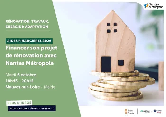 Illustration de l'événement : Aides financières 2026 : financer son projet de rénovation avec Nantes Métropole