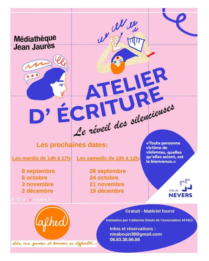 Illustration de l'événement : Le réveil des silencieuses - Atelier d'écriture