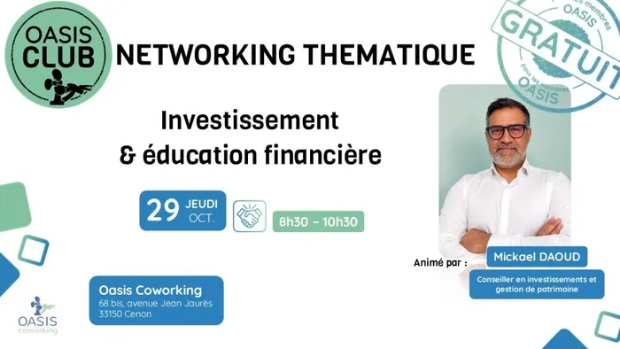Illustration de l'événement : Petit-déjeuner Networking thématique: investissement et éducation financière