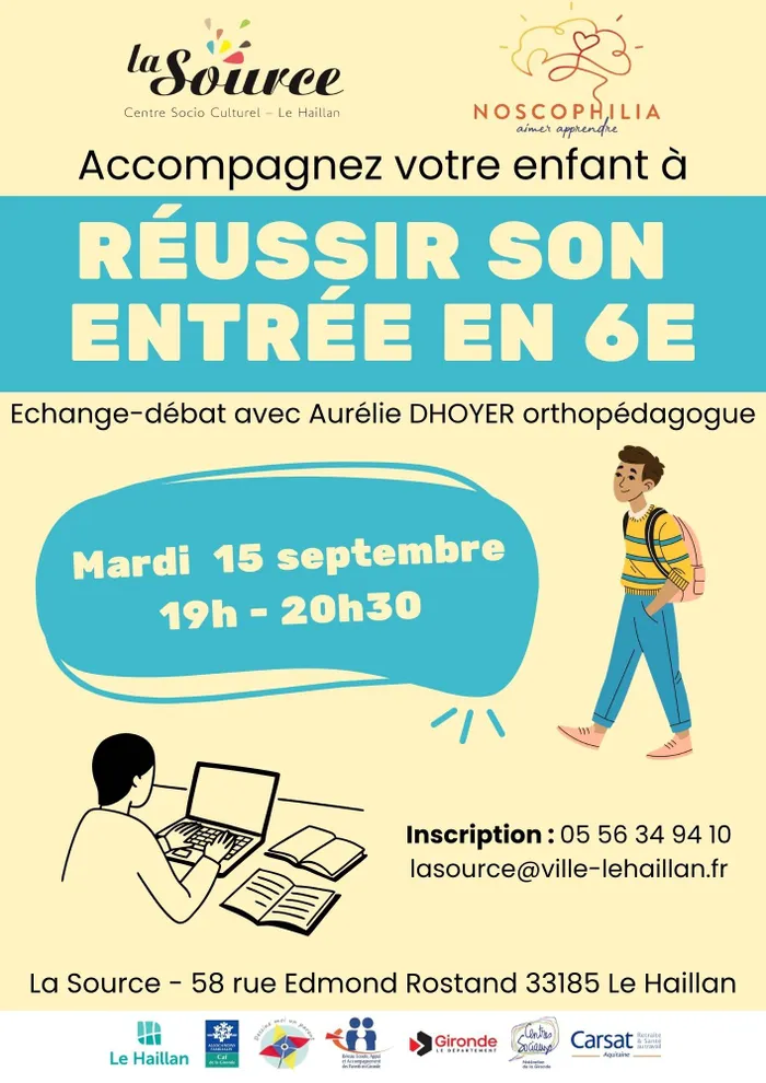 Illustration de l'événement : Réussir son entrée en 6ème