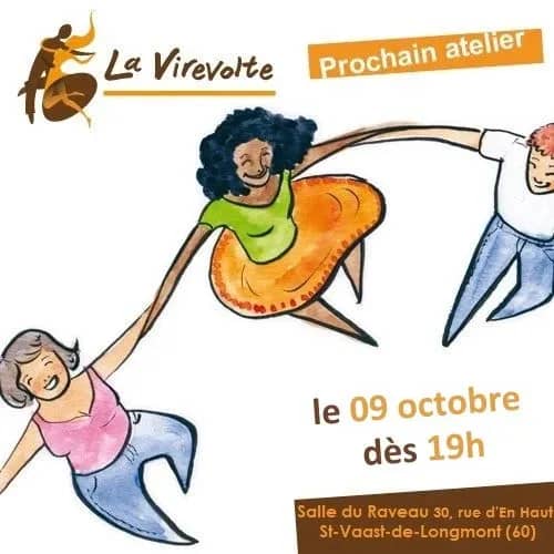 Illustration de l'événement : Atelier de danse et de musique folk de La Virevolte