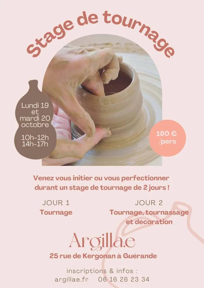 Illustration de l'événement : Stage - Tournage de poterie