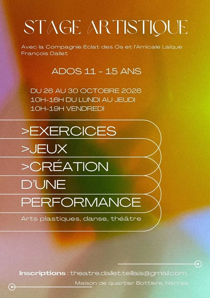 Illustration de l'événement : Stage artistique pour les 11-15 ans