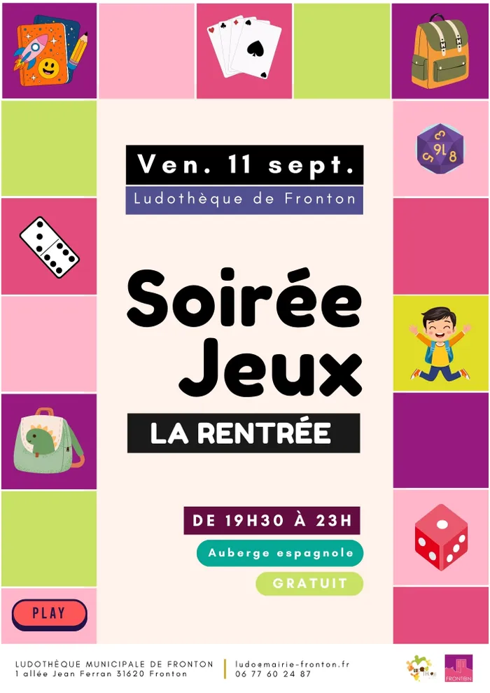 Illustration de l'événement : Soirée Jeux : Rentrée