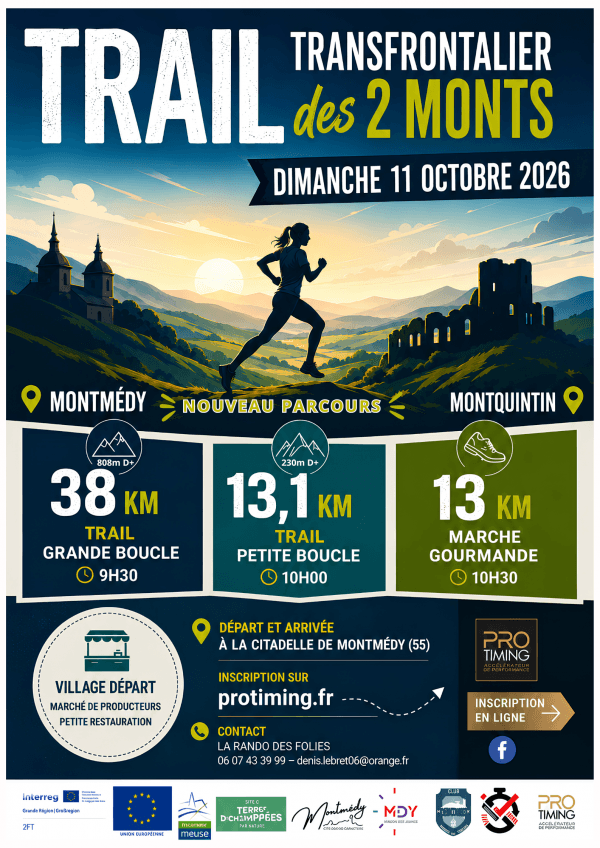 Illustration de l'événement : Trail transfrontalier des 2 monts 2026