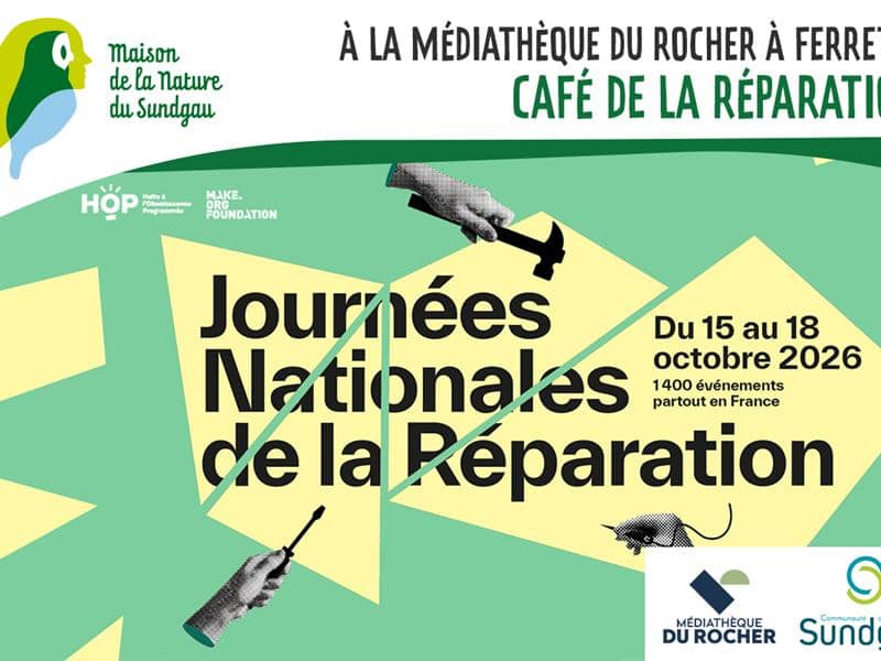 Illustration de l'événement : Café de la réparation à la Médiathèque du Rocher à Ferrette