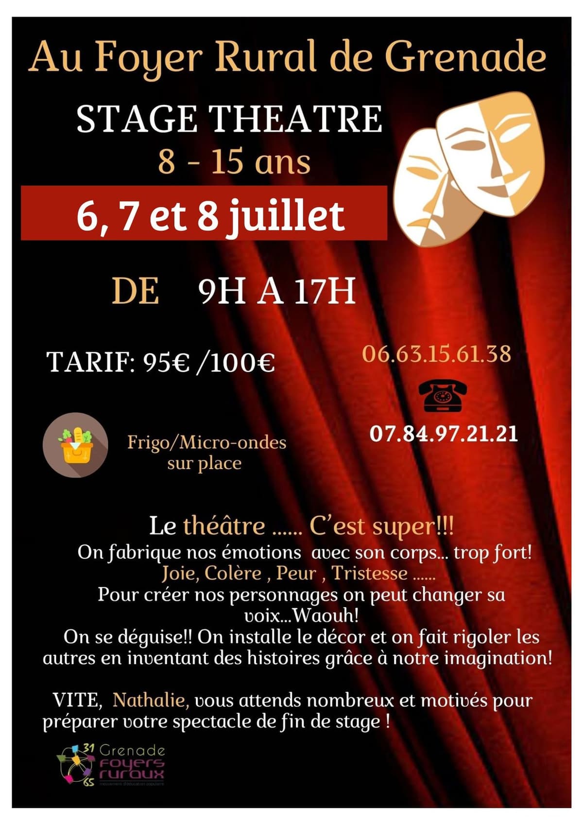 Illustration de l'événement : STAGE DE THÉÂTRE 8/15 ANS