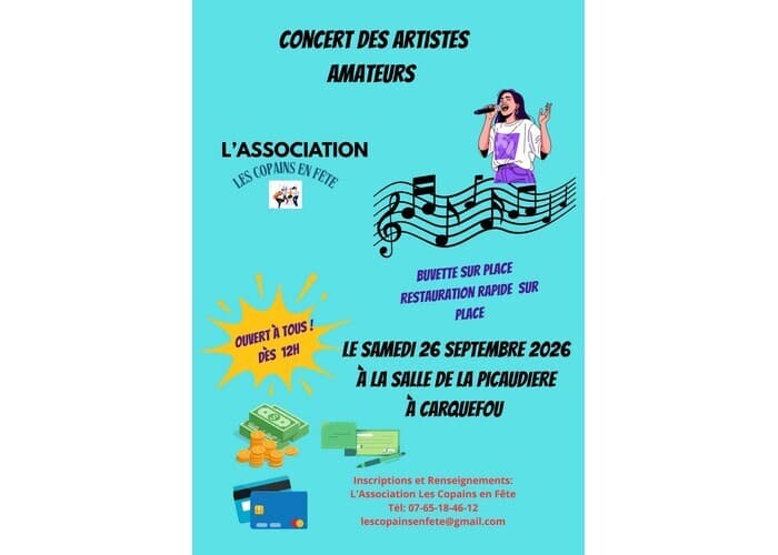 Illustration de l'événement : Concert des artistes amateurs - Association Les Copains en Fête