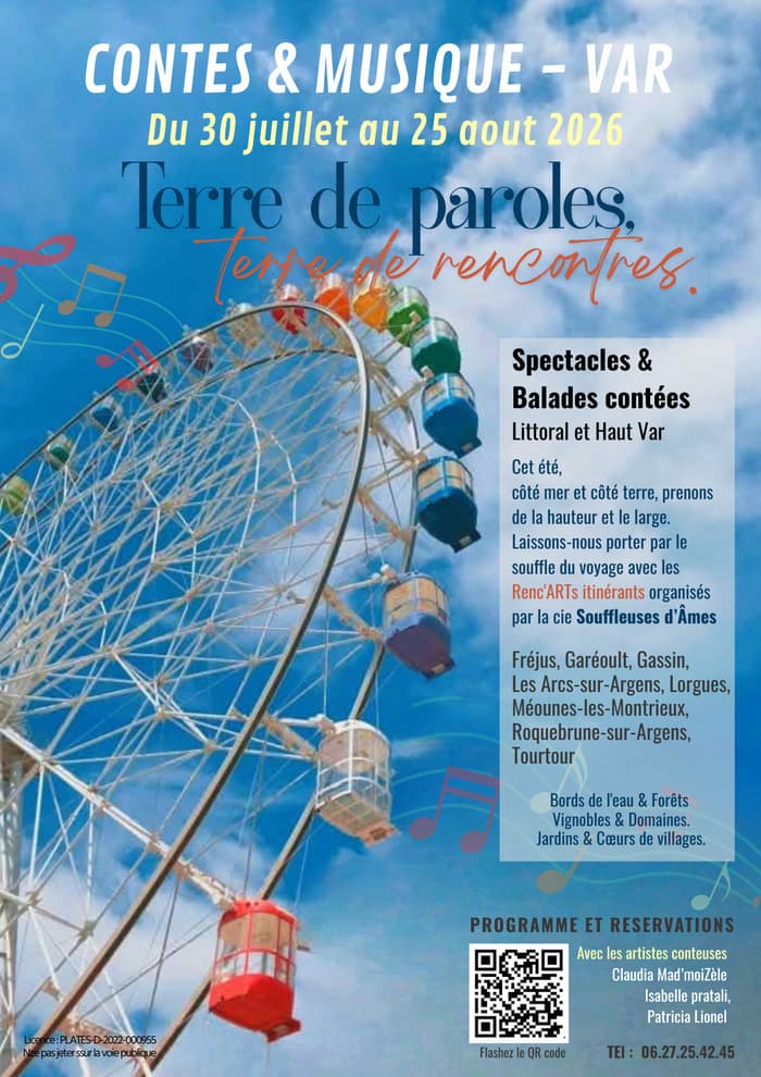Illustration de l'événement : Renc'ARTs itinérants de contes et musique ETE 2026 - VAR