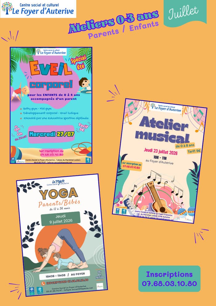 Illustration de l'événement : Ateliers parents/enfants 0-3 ans