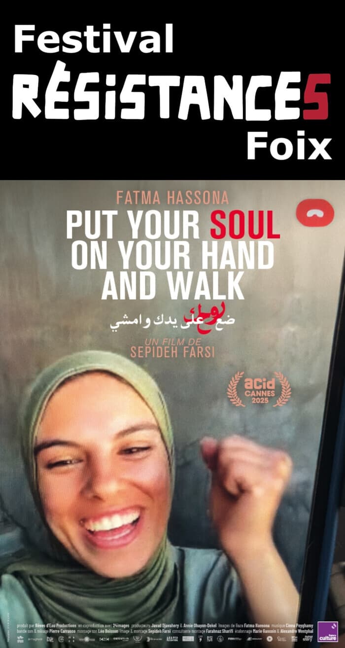 Illustration de l'événement : Projection du film PUT YOUR SOUL ON YOUR HAND AND WALK de Sepideh FARSI